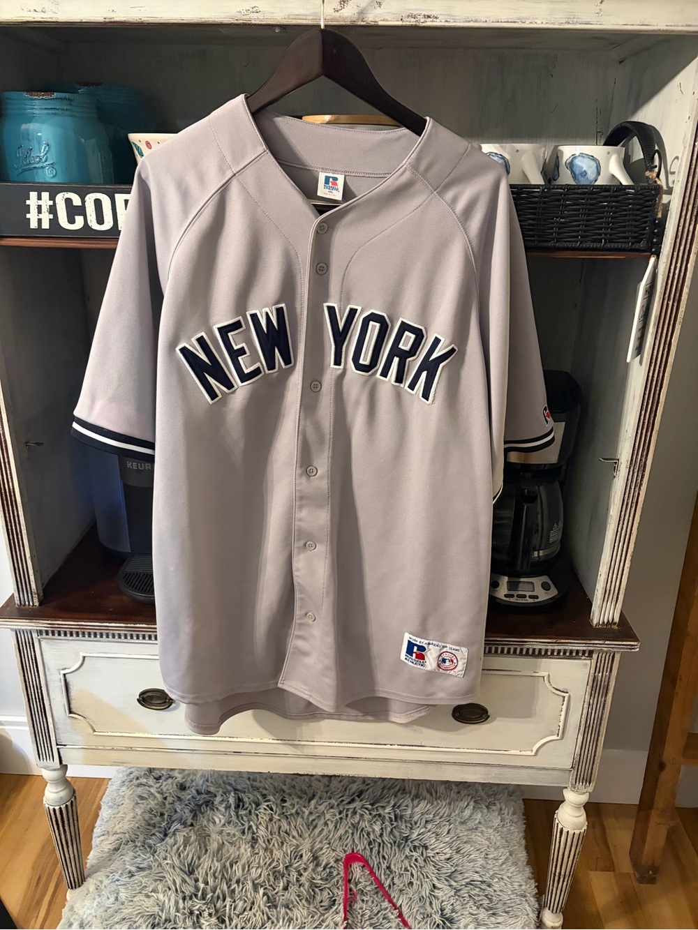 Russell Athletic New York Yankees away jersey nice shirt